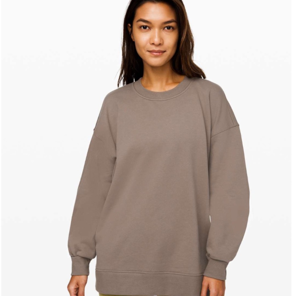 LULULEMON PERFECTLY OVERSIZED CREW - CARBON DUST